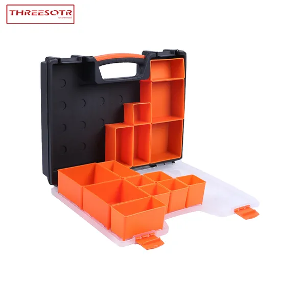 Multi-Purpose Portable Plastic Organizer with 22 Different Size Removable Bins