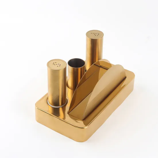 Customized Metal Gloss Stainless Steel Toothpick Dispenser Toothpick Box