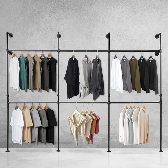 Sturdy Clothing Racks for Hanging Clothes Wall Mounted Heavy Duty Clothes Rack