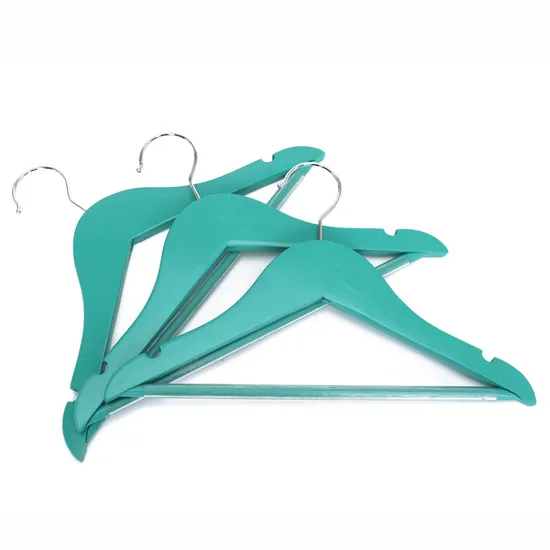 Wooden Kids Baby Hangers for Clothes Color Green
