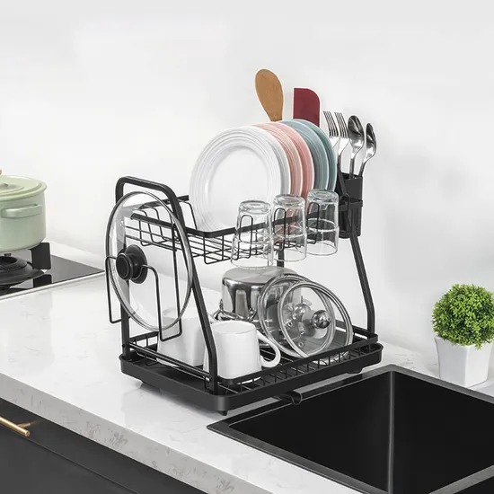 Wireking 2 Tier Multifunctional Over The Sink Kitchen Dish Drainer Rack