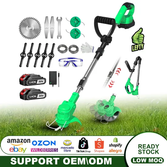 20V Cordless Grass Cutter, 4 in 1 Electric Grass Trimmer for Garden, Support OEM/ODM
