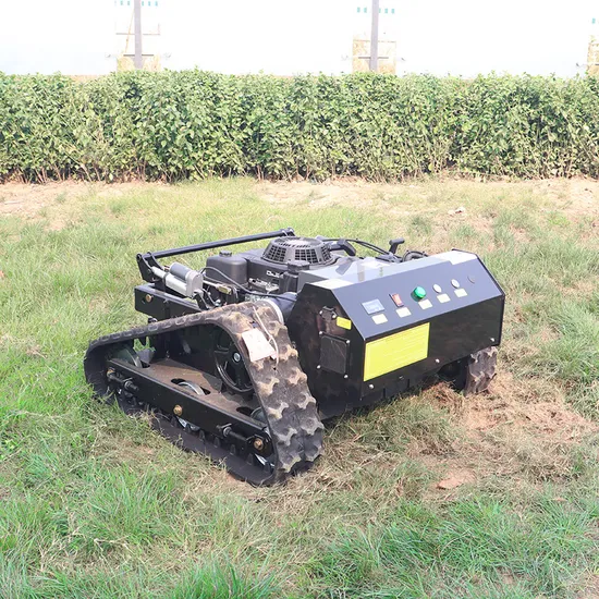 Lawn Mower with Gasoline Engine and Remote Control Capability