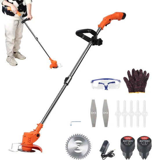 Portabal Cordless Grass Bush Weed Lawn Cutter Trimmer Wacker Mower Eater