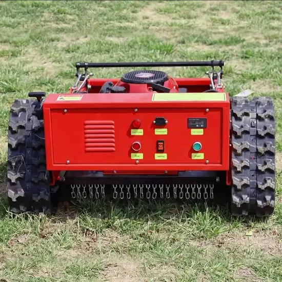 Remote Control Robotic Lawn Mower with Rubber Tracks