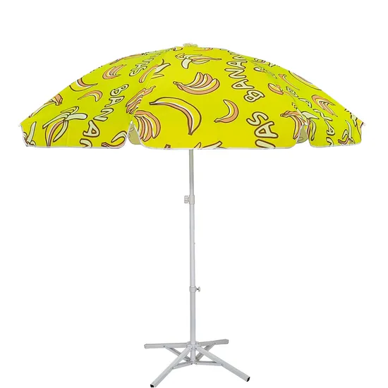 46 Inch Outdoor Sun and Rain Beach Umbrella with Custom Logo for Cafe