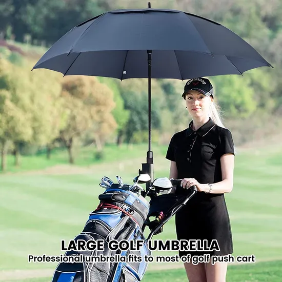 Extra-Large Automatic Ventilated Golf Umbrella Straight Automatic Golf Sports Outdoor Umbrella Good Quality Custom Logo Printing Umbrellas OEM Brand Umbrella