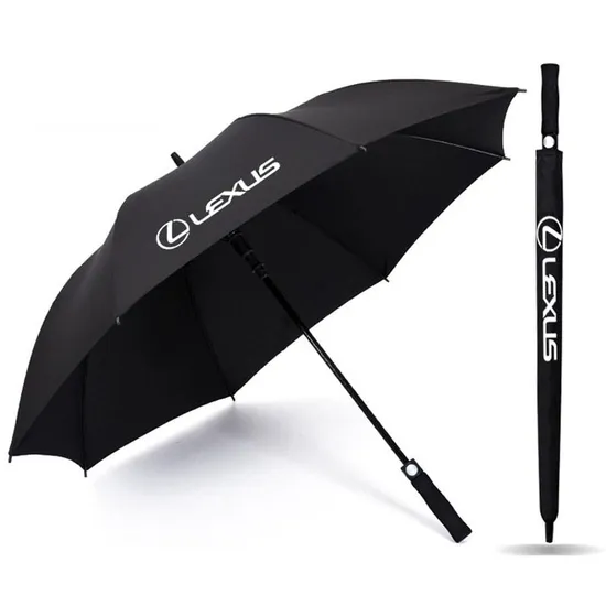 Benz Car Golf Umbrella BSCI Factory OEM Black Wholesale Cheap Price Promotion Custom Logo Printing Big Size Auto Golf Umbrella
