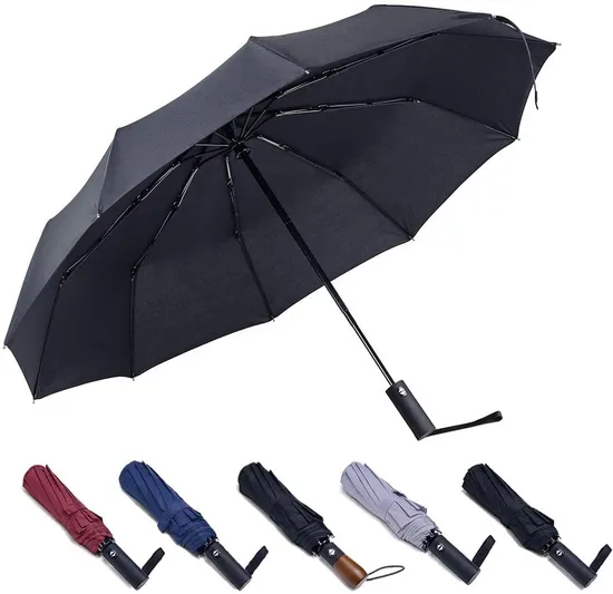 Xiaomi 23 Inch 10 Ribs Custom Logo Parapluie Sombrillas 3 Folding Auto Open and Close Umbrella