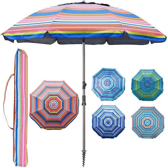 Promotion Custom 8ribs Outdoor Garden Sunshade Aluminum High Quality Sun Rain Advertising Beach Umbrella Paraguas with Logo Printing