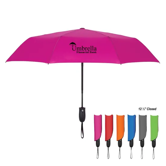 Automatic Windproof Promotional Golf Umbrellas with Imitation Leather Handle (GOL-0027FAL)