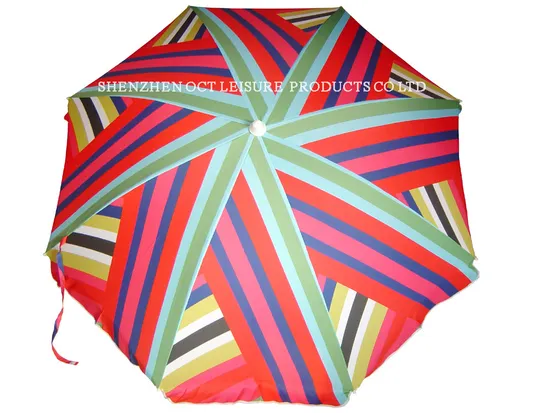 Customized Digital Imprinting Beach Umbrella with Strong Frame and Tough Cover (OCT-BURZY01)
