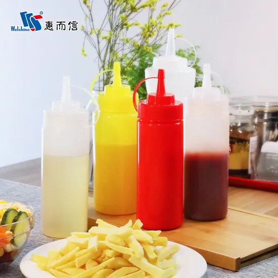 Food Grade Plastic Hotel Restaurant Jam Salad Sauce Squeeze Bottles