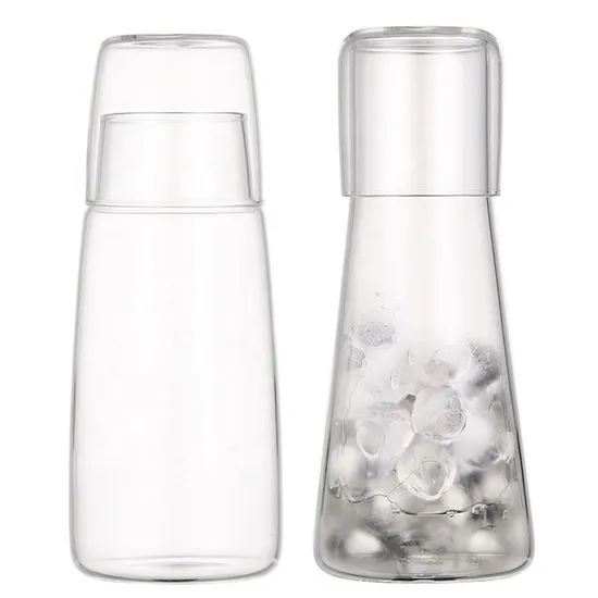 750ml/850ml Glass Pitcher Water Pot with One Glass Cup in One Set