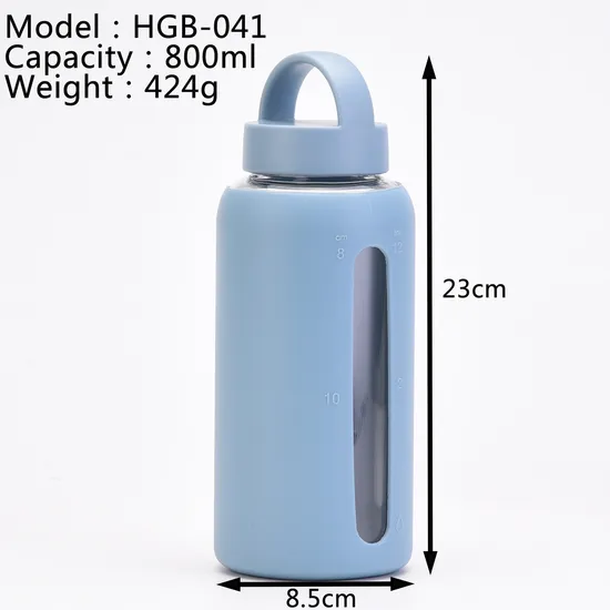 Large -Capacity Anti -Scalding Silicone Cover Glass Water Cup