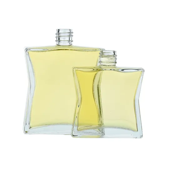 Cosmetic Makeup Packaging Containers Clear Perfume Glass Bottle with Screw Cap