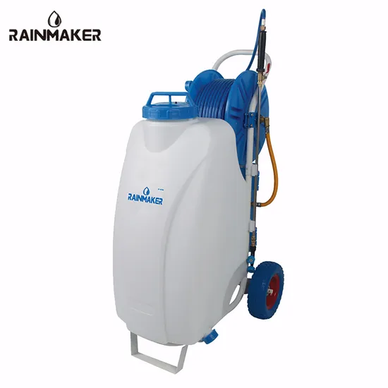 Rainmaker 45 Liter Garden Plastic Pesticide Pest Control Electric Cart Sprayer with Wheels