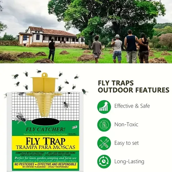 Outer Door Fly Traps Disposable Hanging Fly Bag for Flies Repeller