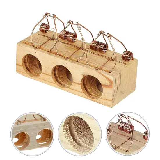 Effective Wooden Mouse Trap Rodent Killer Sensitive Mouse Catcher