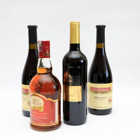 Customized Big Capacity Clear Glass Red Wine Bottle Empty with Cork /Screw Top