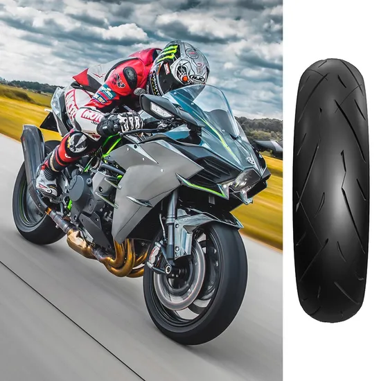 Wholesale Price Motorcycle Spare Parts 17′′ 120/70-17 100/90-17 Superior Grip Motorcycle Tire