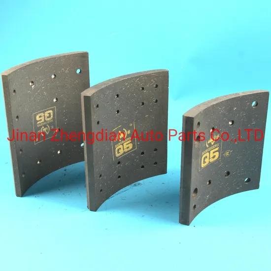 Brake Lining Brake Pad for Sinotruk HOWO Shacman FAW Foton Auman Hongyan Truck Brake Spare Parts Weichai Xichai Yuchai Cummin Man Engine