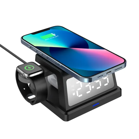 New 4 in 1 Clock Wireless Charging 5W15W Fast Magnetic Charger