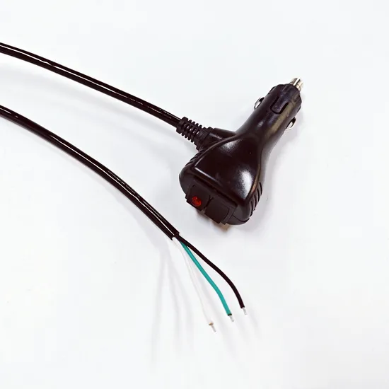 12V 24V Car Cigar Lighter Plug Power Cable PU Flexible Wire Power Extension Cord with Switch