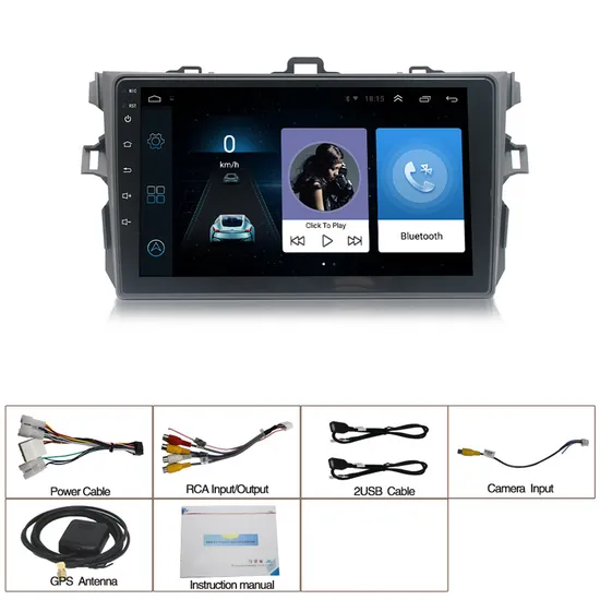 2DIN Android 10 Car Radio 9 Inch GPS Multimedia Player for 2008-2013 Toyota Corolla with WiFi Video Stereo