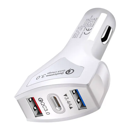 High Quality QC3.0 Charger Pd Car Charger Fast Car Charging Double USB for Smart Phone