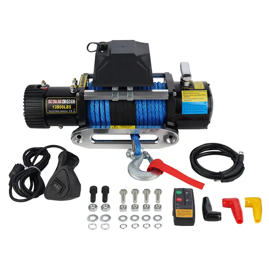 High Quality Synthetic Rope Winch 13500 Lbs 12V DC Motor for Winch Car Cable Winch