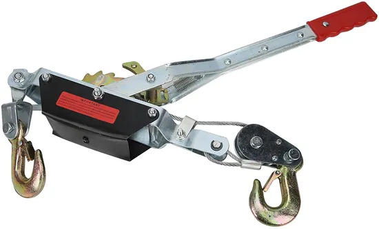 1 Ton Capacity Power Puller with Double Hook Hand Winch Tool Heavy Duty for Electric Power, Traction Wire (48171003)