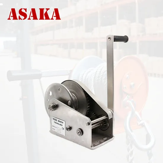 Best Price Stainless Steel 1200lbs Hand Winch with Manual Brake