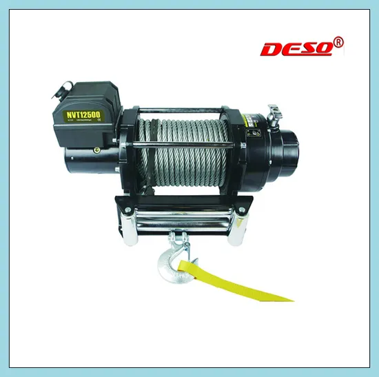 Auto Electric Wire Rope Winch with 12000lbs Pulling Capacity