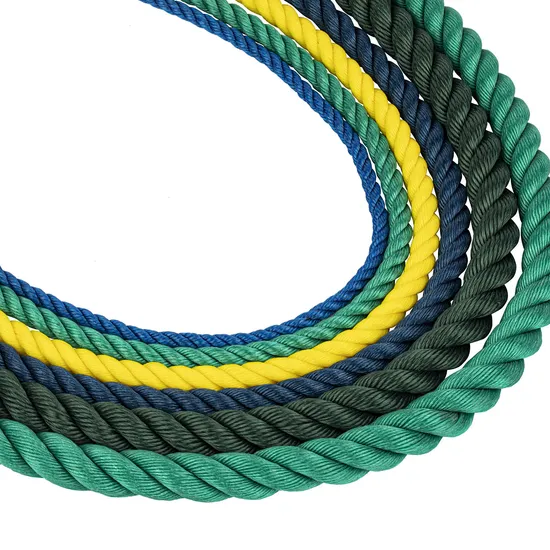 Colorful 3-Strand PP Rope Marine Mooring Polypropylene/PE /Nylon/ Polyester Rope for Fishing Net