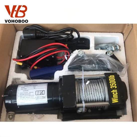 12V/24V off Road Car Electric Winch Wire Rope Pulling Cable Machine