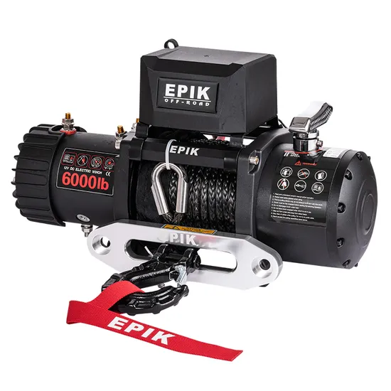 Load Capacity Electric Winch Kit 12V Synthetic Rope, Waterproof Electric Winch with Hawse Fairlead, with Wireless Handheld Remote and Corded Control Recovery