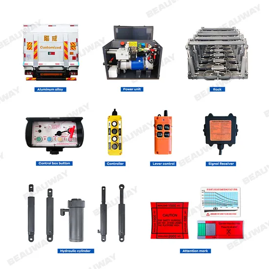 Aluminum 1.5ton 2ton Ramps Liftgate Boards Truck Hydraulic Tail Lift Slide Tail Gate Lift for Truck Cargo