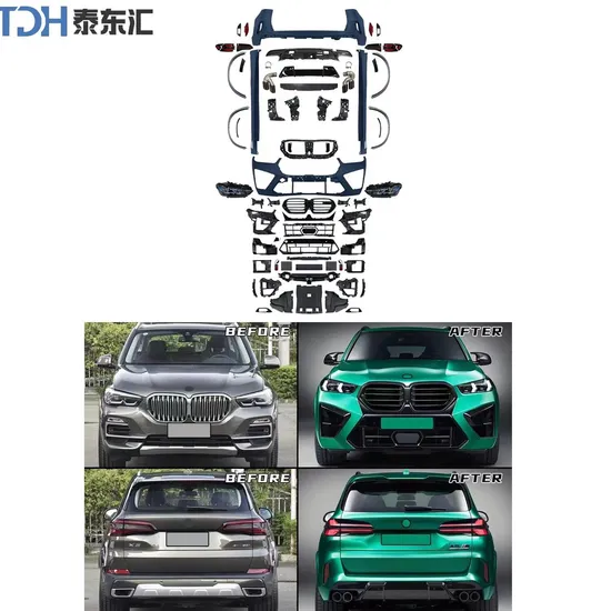 High Quality Car Bumper for BMW X5 G05/G18 2019-2022 Facelift to 2023+ X5m Bodykit with Lamps