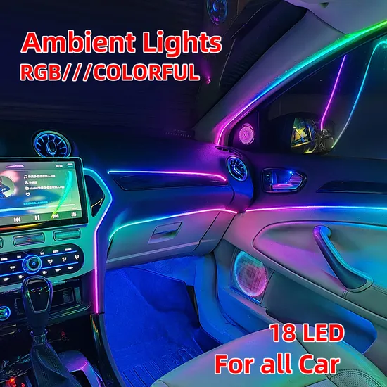 Factory Direct Car Interior LED Light Ambient Light Neon EL Wire Strip Chasing RGB Car Atmosphere Light