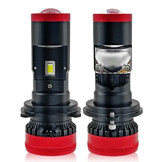 Y6PRO H4 Mini LED Lens Headlight DC12V 24V Motorcycle Vehicle Accessories 80W LED Projector