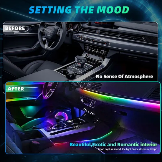 Best Selling Car Ambient Light 10 in 1 Ambient Lighting LED Car Symphony Ambient Interior Car Lights