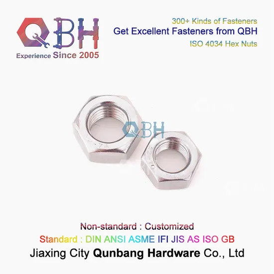 Qbh ISO 4034 M5-M64 Stainless Steel S. S/Ss/SUS 304/316 SS304/SS316 SUS304/SUS316 ISO4034 Hex Nut Motorcycle Replacing Accessories