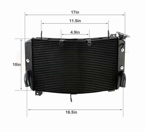 Aluminium Motorbike Radiator, Oil Cooler Water Cooler Water Tank Spare Parts YAMAHA, Harley Honda Kawasaki Ktm