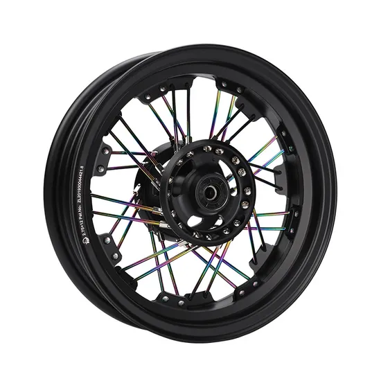 Titanium-Burned 12-Inch Modified Electric Bike Hub with Spokes, Ngt Hub, 4th Generation Racing Speed M5 Mini Monkey M3, and Xiaoniu N1s