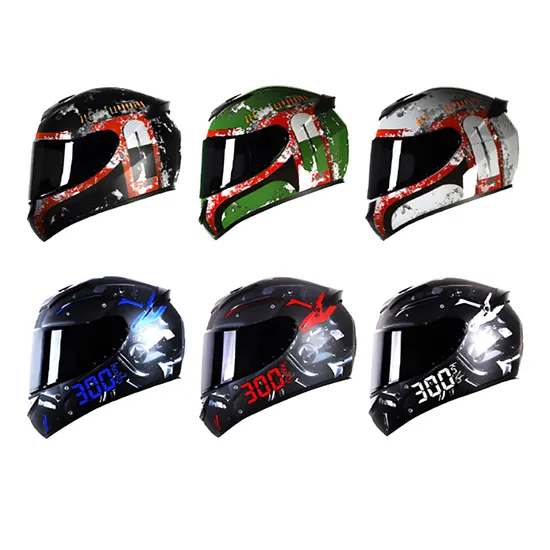 Motorcycle Accessories Full Face Smart Bluetooth ABS Adult Shoei Helmet