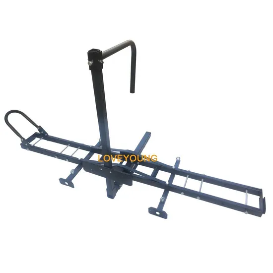 Heavy Duty Hitch Mount Motorcycle Carrier Car Rear Motorbike Rack with Wheel Chock