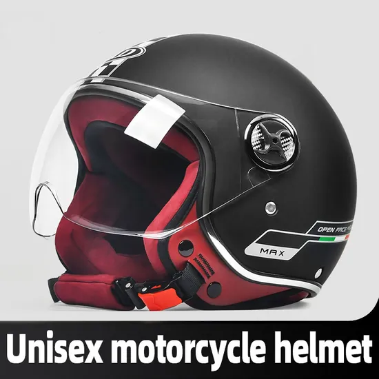 Factory Price 2024 New Design ABS Open Face Three-Quarter Motorcycle Helmet with DOT Certificate