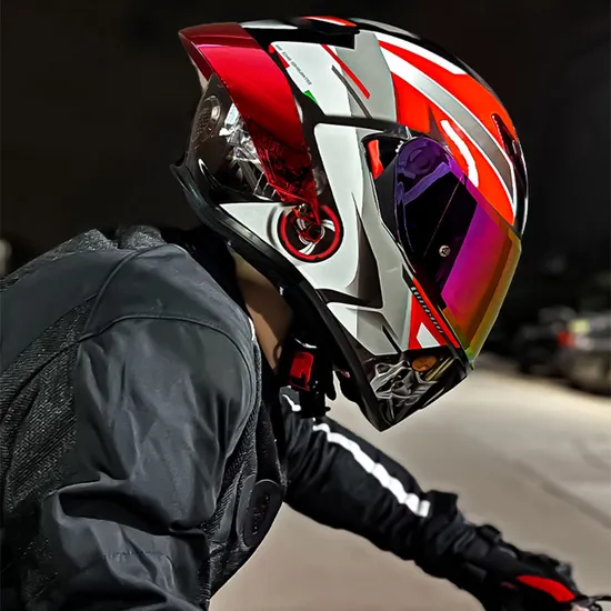 Fashion off Road Motorcycle Helmets Full Face Motorbike Accessories ABS DOT Smart Bluetooth Safety Helmet Bike Cycling Equipment