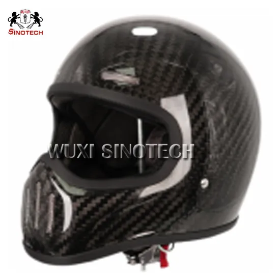 Carbon Fiber Helmet All Seasons Full Face Motorcycle Helmet Warm Motorcycle Safety Helmet